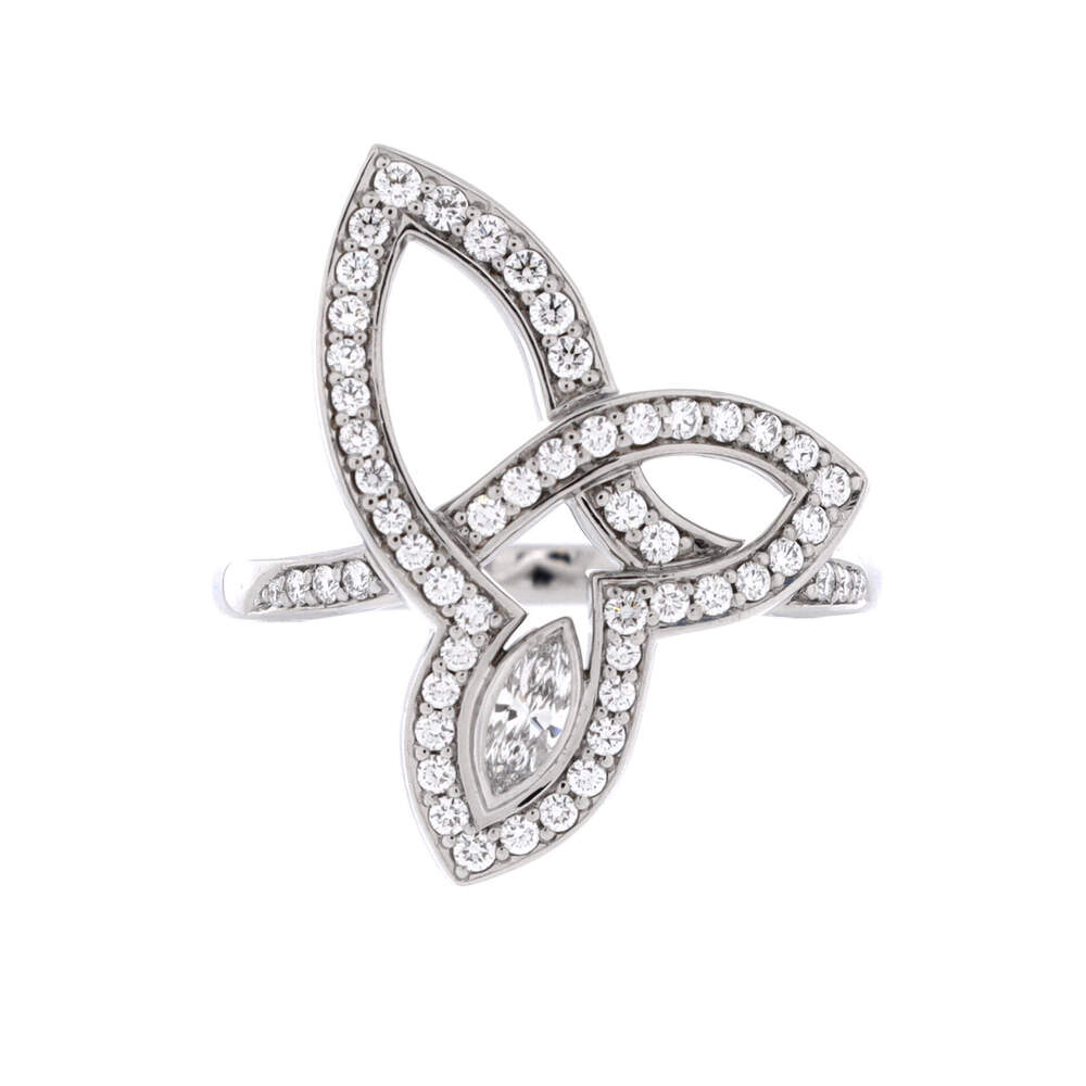 Harry Winston Lily Cluster Ring Platinum and Diamonds